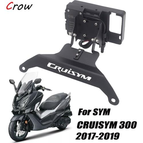 New motorcycle front mid navigation bracket GPS mobile phone charging For for SYM JOYMAX Z 300 CRUISYM 300 2019 2018 2017