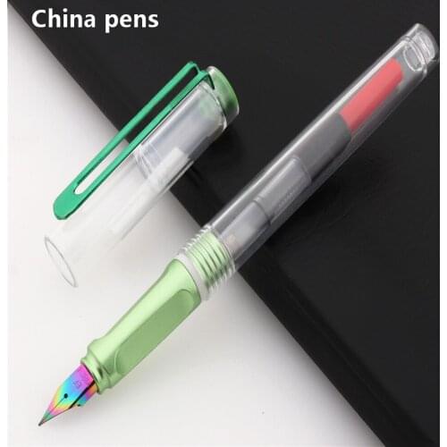 New Listing High Quality 6053 Green School Supplies Student Office Stationary Colors Nib Fountain Pen Ink