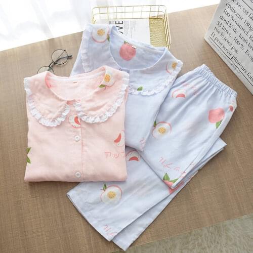 100% cotton long sleeve pajama sets women 2 Pieces /lot Animal Cartoon Sleepwear women pyjamas Home Clothes Pyjama Femme