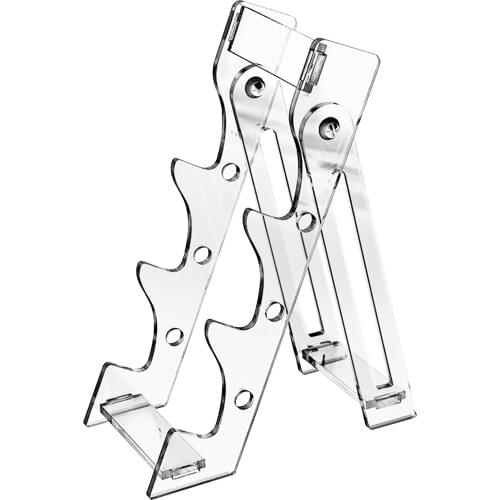 Acrylic Holder Knife Display Stand Horizontal Anti Slip Makeup Brush 3 Slot For A Variety Of Butterfly Knives Multi Function