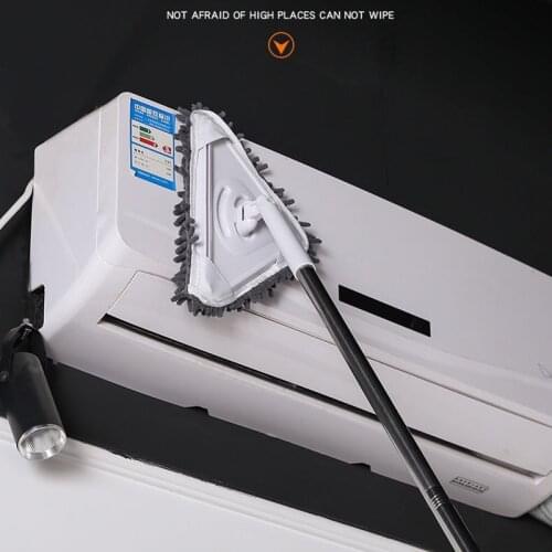 Triangles Lazy Cleaning Mop Adjustable 360 Degree Rotatable Telescopic Rod Mop For Clean Roofs Walls Cars Corners EF