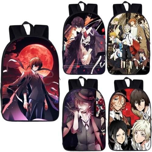 Anime Bungou Stray Dogs Backpack Teenage Girl School japanese anime Bags Women Men Large capacity Backpack Bungo Stray Dogs Bag