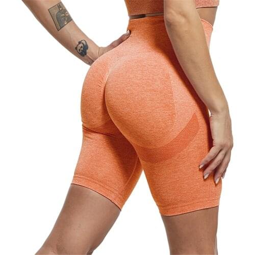 Sexy Slim Fit High Waist Yoga Sport Shorts Hip Push Up Women Plain Soft Fitness Running Shorts Tummy Control Workout Gym Shorts