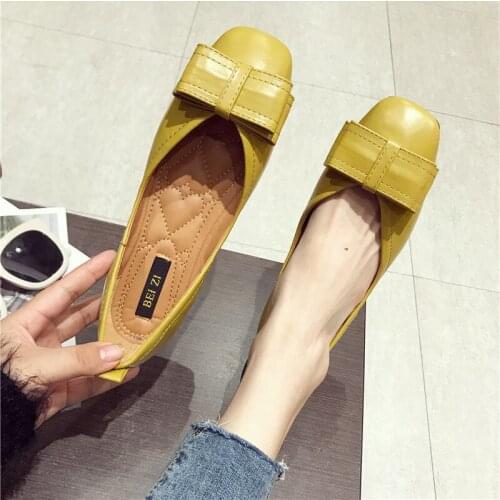 Warm Soft Flat With Bow Tie 2019 Autumn New Wild Ladies Flat Shoes Female Milk Shoes Pregnant Women Single Shoes