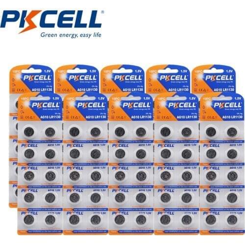100Pcs thermometer G10 Batteries AG10 LR1130 389A LR54 L1131 189 SR54 SR1130 1.5V Alkaline Button Battery