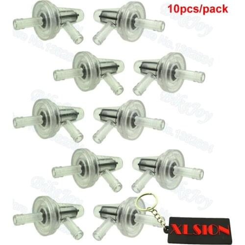 10pcs/pack 1/4" In-Line 90 Degree Fuel Filter For MTD Kohler Briggs Stratton Kawasaki Mower Tractor Snowmobile Motorcycle