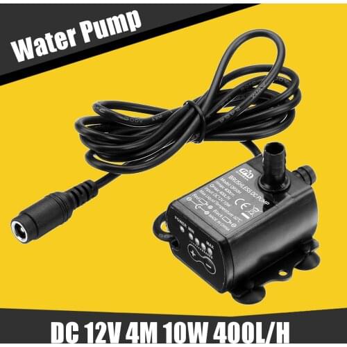 DC 12V 4M 10W Water Pump QR50H 400L/H Flow Rate Brushless Motor Submersible Pump