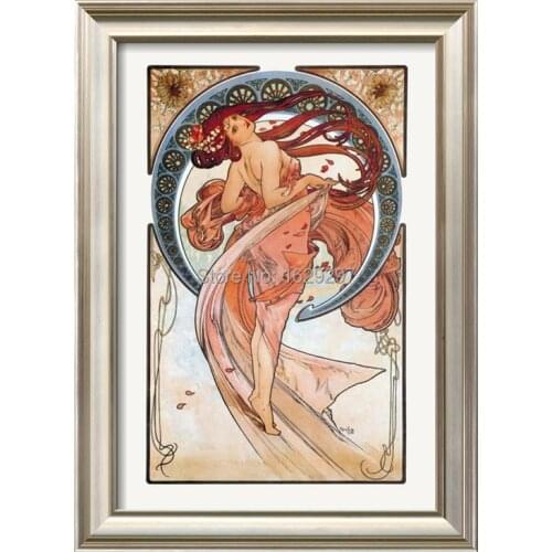 High quality Dance Alphonse Mucha oil painting canvas Hand painted Portrait Modern Art Reproduction