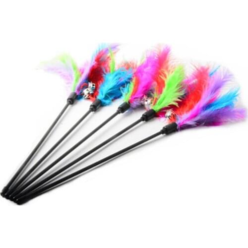 Funny Cat Toy Pet Toy Colored Feather Cat Toy With Bell Pet Funny Cat Tool Household Pet Supplies