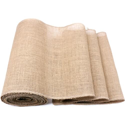 1pcs 30CM*10M Rustic country Wedding Party Decorations Table Runner Burlap Natural Jute Linen for Table Decor Home Table Cloth