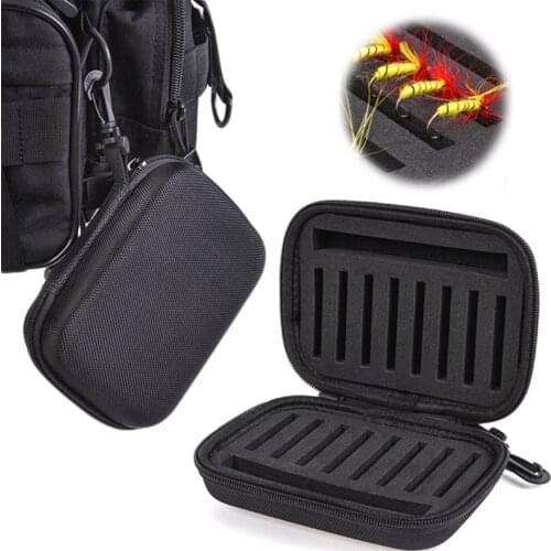 Portable Lure Bait Fishing Tackle Bag Fly Bait Fishing Hook 16 Groove Outdoor Protective Case Pouch Fishing Accessories Bag