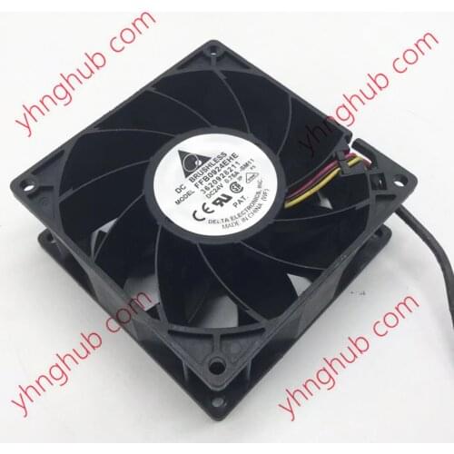 Delta Electronics FFB0924EHE -SM11 DC 24V 0.75A 90x90x28mm 3-wire Server Cooling Fan