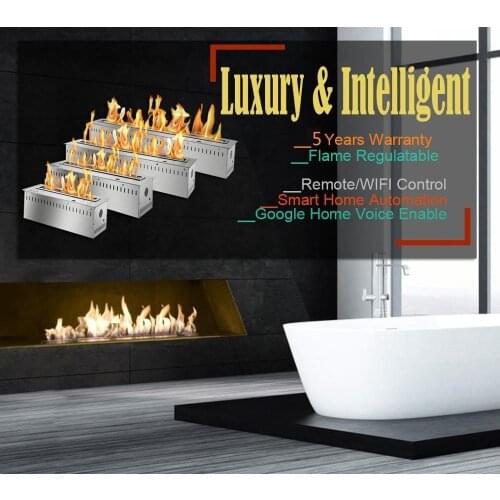 Inno-Fire 48 inch real fire intelligent smart remote control bioethanol fireplace insert