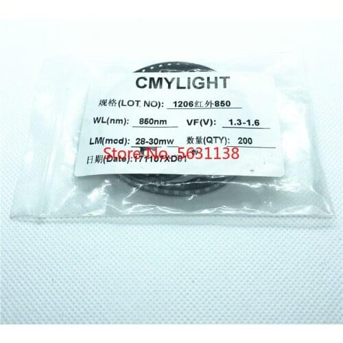 50PCS 1206 850NM (28-30mW) 940NM (18-20mW) SMD LED 3216 IR LEDs 20mA 1.3-1.5v 3.2*1.6mm Infrared emitting LED cree led COB chip