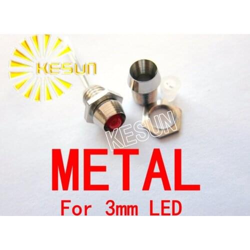 500PCS x 3mm Metal LED Holder Socket for 3mm LED Diodes