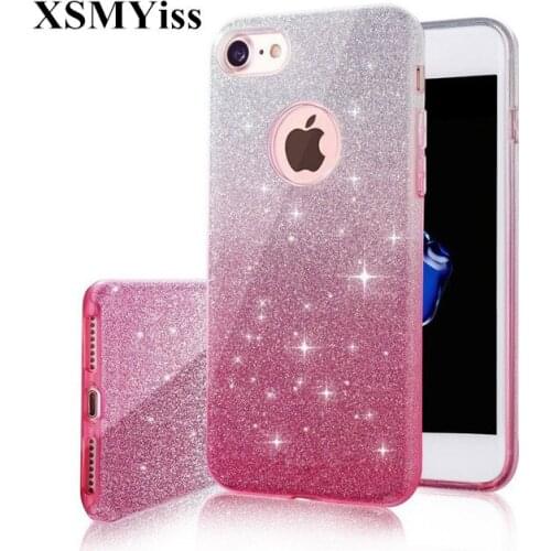 XSMYiss fashion Lovely Girl Glitter Soft Silicone TPU phone Case for iphone X XS MAX XR 6S 7 8 PLUS Cover Coque