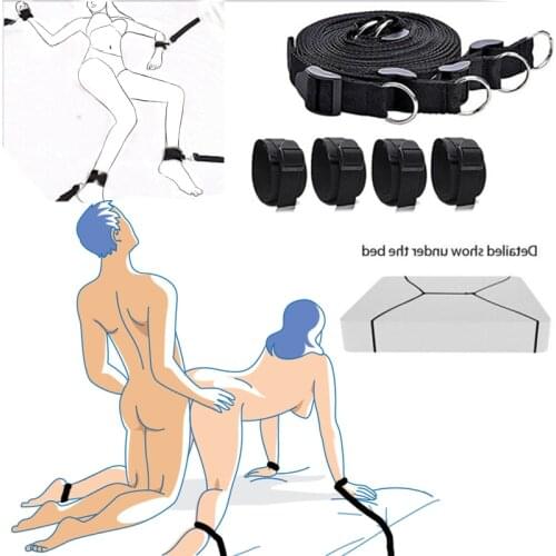 Adult Erotic Games Sex Toys For Woman Couples Slave Neck Handcuffs Nylon BDSM Bondage Gear Restraints Collar Fetish Sex Products