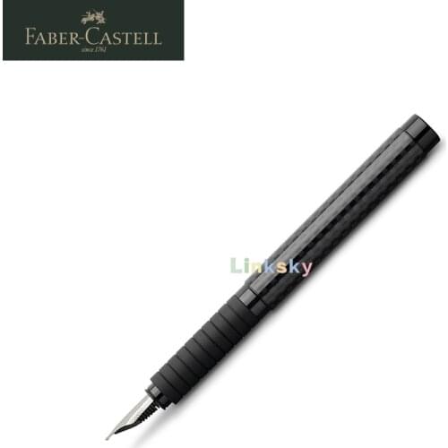 Faber-Castell Essentio Aluminum Blue Fountain Pen - EF,F,M Nib with Black Ink, Stainless Steel Nib, Fine Writing Instruments