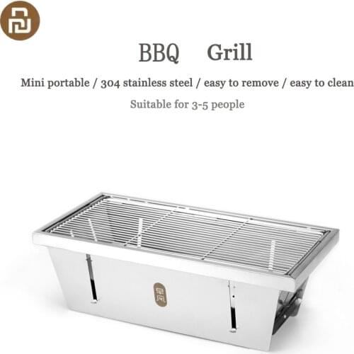 Original Zaofeng BBQ Grill Stainless Steel Folding Barbecue Stove Charcoal Barbecue Rack For Camping BBQ Tools