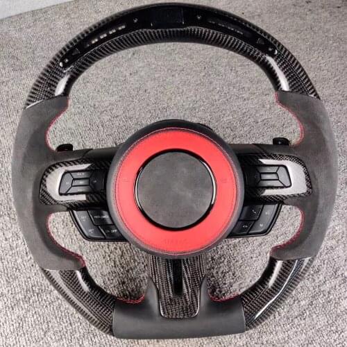 Private Custom LED Carbon Fiber Steering Wheel Racing Steering Wheel For Ford Mustang GT