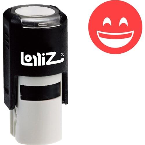 LolliZ "Grinning Eyes Closed" Pre-Inked Rubber Stamp