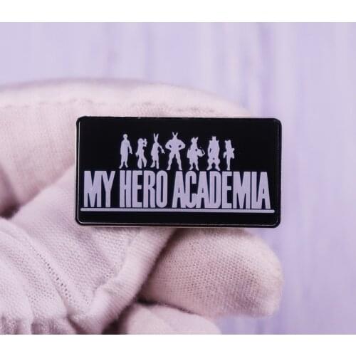 My Hero Academia Badge Anime Characters Silhouette Brooch Decoration Accessories