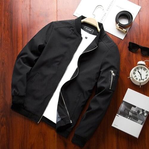 2020 Men Bomber Jacket Thin Slim Long Sleeve baseball Jackets Windbreaker Zipper Windbreaker Jacket Male Outwear Brand Clothing