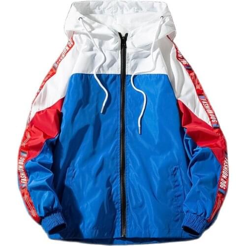 Mens Jacket Spring 2021 New Handsome Mens Fashion Fattening Oversized Jacket Mens Casual Wear Color Matching Hoodies