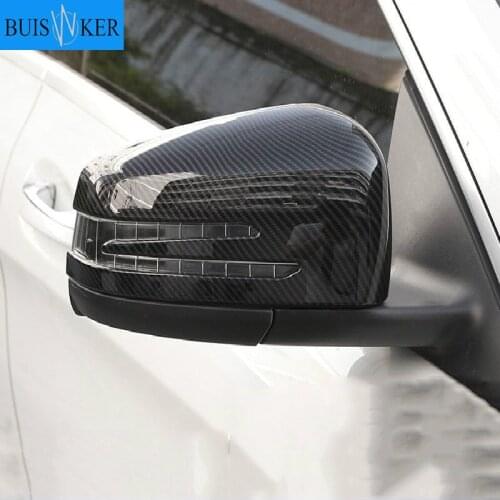 1 Pair Car Auto Carbon Fiber Side Rearview Mirror Cap Cover Trim for Mercedes Benz A B C E GLA Class W204 W212