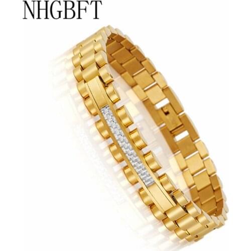 Золотые браслеты для мужчин NHGBFT China At AliExpress