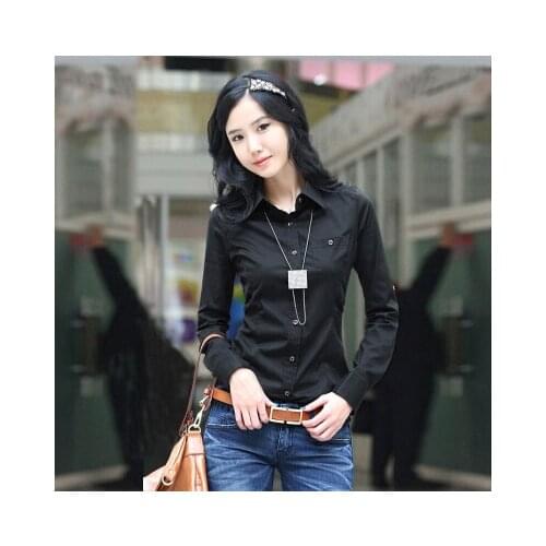 New White OL Shirts Women Bow Tie Cotton Blouses Female Buttons Design Pockets Blusas Femininas Plus Size 5XL Camisas Tops