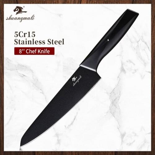 8 Inch Utility Chef Knife Non-Stick Coating 5Cr15 Stainless Steel Kitchen Chef Knives Sharp Cooking Cleaver Meat Chef Knife