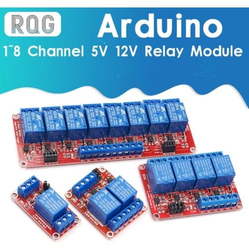 1 2 4 8 Channel 5V 12V Relay Module Board Shield with Optocoupler Support High and Low Level Trigger for Arduino
