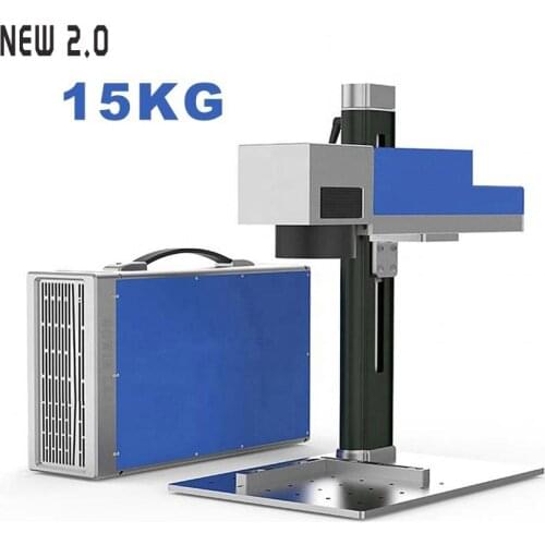 Split desktop portable 20w 30w 50w fiber CO2 laser marking machine