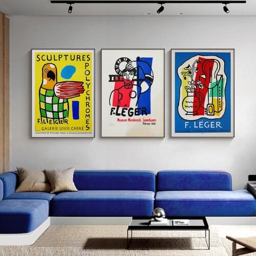 Retro Poster Prints Colorful Abstract Pattern Painting Pictures Modern Wall Art Canvas for Living Room Bedroom Home Decoration