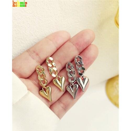Kshmir Chain heart earrings Temperament vintage style earrings 2021 new fashion earrings for women jewelry gifts