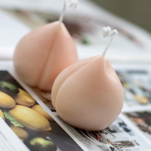 Peach Fruit Candle Silicone Mold 8-hole Peach Shape Aromatherapy Candle Diy Cake Mold Fondant Molds Cake Decorating Soap Form