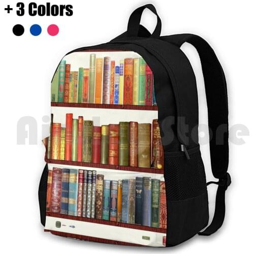 Jane Austen Antique Books Outdoor Hiking Backpack Waterproof Camping Travel Bookshelf Antique Books Vintage Books Jane Austen