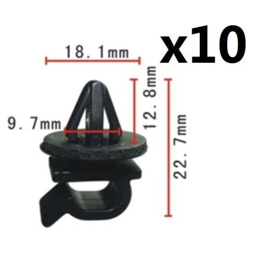 10pcs Hood Rod Prod Clip for Honda OEM: 91547-SE0-0030 Nylon Holds 6mm Prop Rod