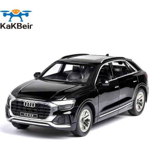 1:24 High Simulation Audi Q8 With Sound And Light Pull Back Alloy Toy Car Model Toys For Children Gifts Cars Metal Model Rc Car