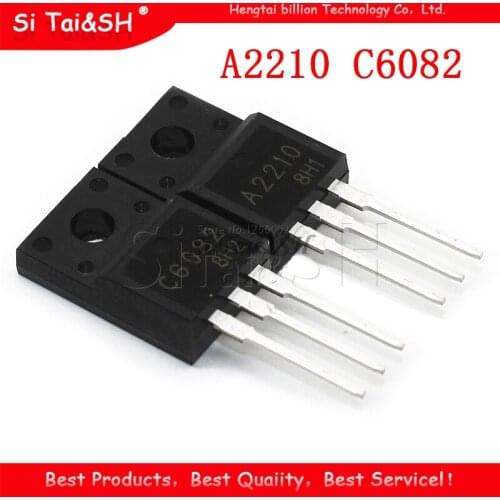 10PCS A2210 C6082 TO-220F 5Pairs (5pcs 2SA2210 + 5pcs 2SC6082) TO-220 new original