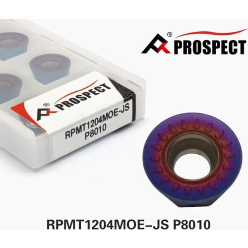 10pcs RPMT1204MOE-JS P8010 inserts, to cut HRC25-HRC50 hardned steel, cast steel and steel, PROSPECT brand