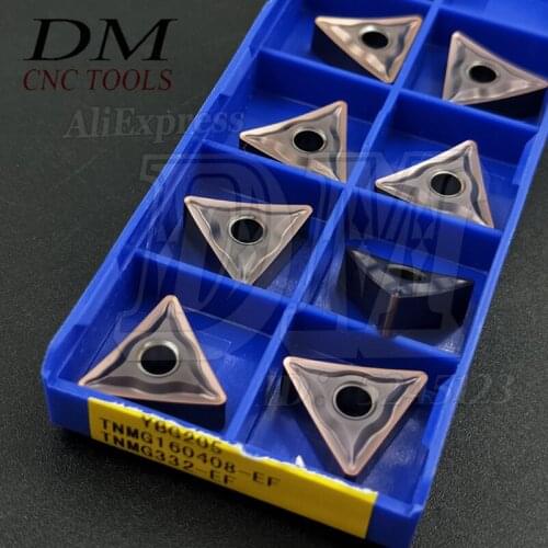 10pcs TNMG160408-EF YBG205 Indexable Carbide Cutting Insert TNMG332 Triangle Lathe blade Lathe Cutter
