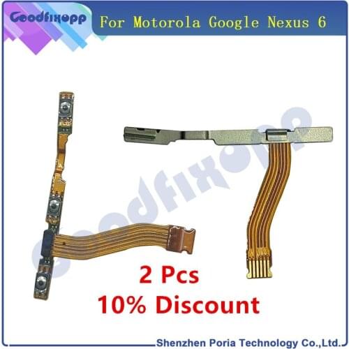100% New Original Cable For Motorola Moto Google 6 Nexus 6 XT1100 XT1103 Volume Button Power On Off Flex Cable
