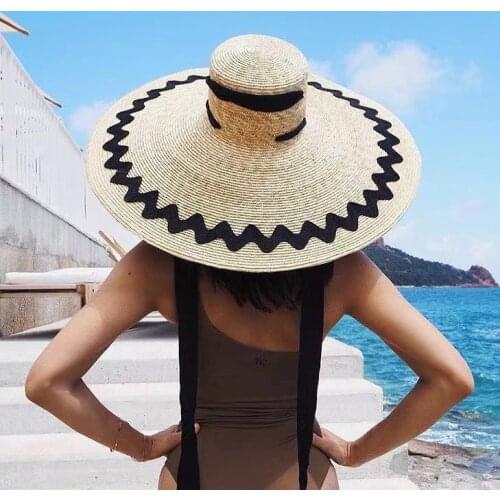 100% Wheat Straw Elegant Timeless Design Extra Wide Boho Chic Summer Hih Quality Sun Hat