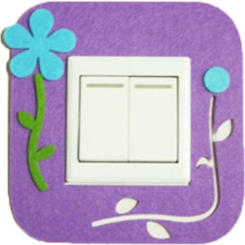 2021 New Purple Blue Flower Switch Wall Sticker Cutting Dies Wooden Knife Die Compatible With Most Manual Die Cut Cutters