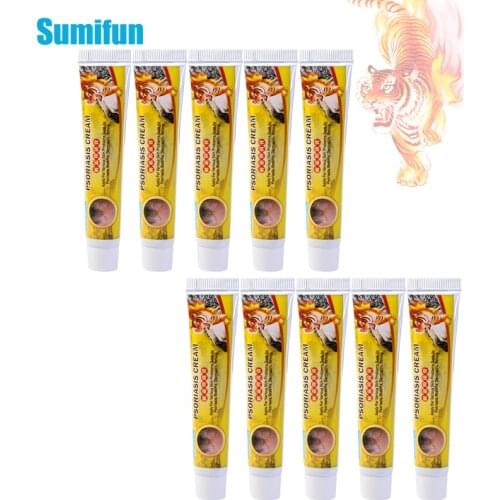 5/10Pcs Tiger Balm Psoriasis Antibacterial Cream Eczema Anti-Itching Dermatitis Pruritus Eczematoid Herbal Medical Ointment