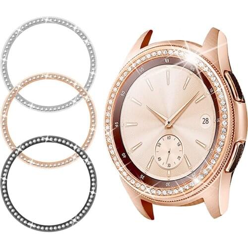 Galaxy Watch 46mm bezel Ring For Samsung Gear S3 Frontier Metal Adhesive Cover Anti Scratch Cover accessories s3 46 42mm