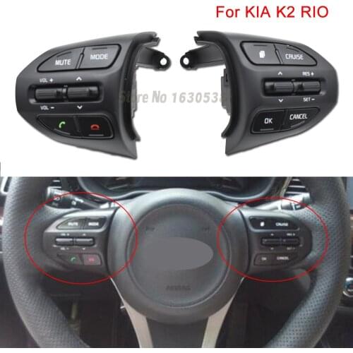 Auto Parts Steering Wheel Button Bluetooth Phone Cruise Control Volume Switch For KIA K2 RIO 2017 2018 2019 RIO X LINE Buttons