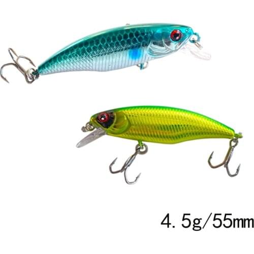 55mm/4.5g Minnow Lures Long Shot Hard Goods For Fishing Full Swimming Layer Sea River Shad Wobbler For Trolling Squid Fish Lure